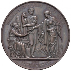 AUSTRIA Franz Joseph I Medal 1873 World's Fair...