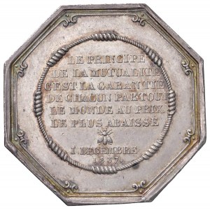 FRANCIA Gettone 1837 Associazione Mutuale dei mobilieri cont...