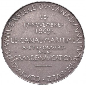FRANCE Médaille 1869 Ouverture du canal de Suez au grand navire