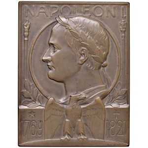 FRANCE Plaque 1913 Napoléon Ier Commémoration du 100e anniversaire de la...