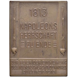 FRANCE Plaque 1913 Napoléon Ier Commémoration du 100e anniversaire de la...