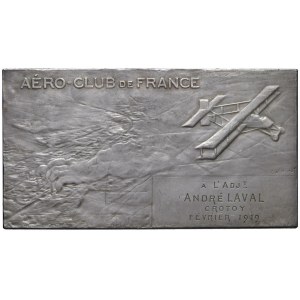 FRANCE. Plaque artistique frappée pour Aviation sans ...