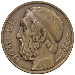 FRANCE Médaille sans date (20e siècle) Homère à la lyre - ...