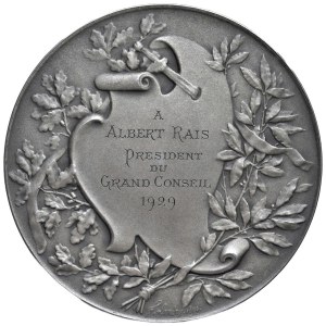 SWITZERLAND - Neuchatel Art Nouveau medal minted 1927 ...