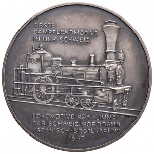 SWITZERLAND Medal 1972 Swiss Railways 125th anniversary 1...
