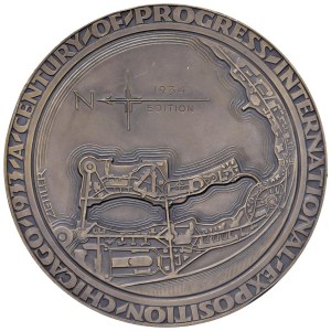 USA Medaglia 1934 Esposizione Internazionale di Chicago, Cen...