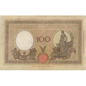 BANCA D’ITALIA 100 Lire 21/11/1933 Azzurrino Fascio - Gig. B...