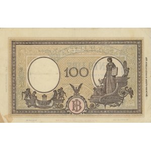 BANCA D’ITALIA 100 Lire 08/10/1943 Grande B - Gig. BI 24A Pi...