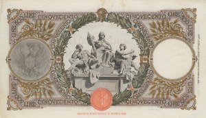 BANCA D'ITALIA 500 Lire 27/02/1940 Reaper Beam - Gig. ...