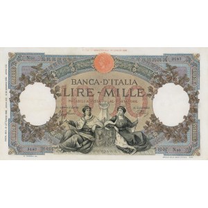 BANQUE D'ITALIE 1 000 lires 21/10/1938 Regine del Mare Fascio ...