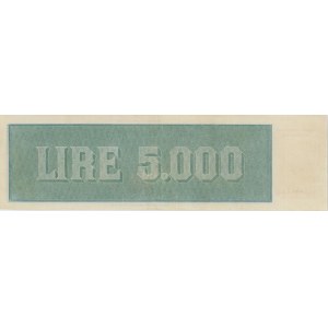 BANCA D'ITALIA 5,000 Lire 28/01/1948 Prozatímní název Medu...