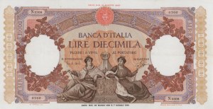 ITALSKÁ BANKA 10 000 lir 24/03/1962 Královny moře - Gig....
