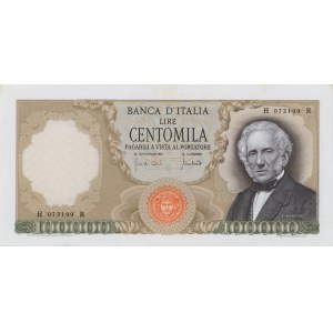 BANQUE D'ITALIE 100 000 lires 19/07/1970 Manzoni - Gig. BI 82B...