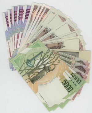 5,000 Lira Antonello da Messina (3), Bellini (3), 1,000 Lira...