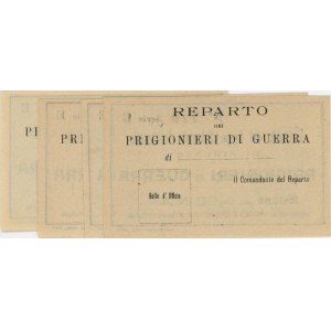 ITALIE 1917 Florence Pow WWI lot de 4 tickets...