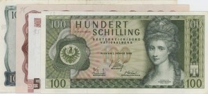 AUSTRIA 1965/1985 lot of 4 banknotes from 100 to 1000 Schilli...