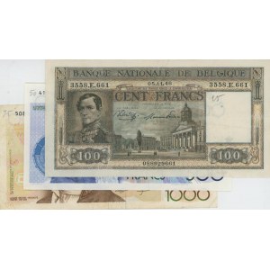 BELGIQUE lot de 3 billets : 100 Francs 1946 pick#126 + 500 ...