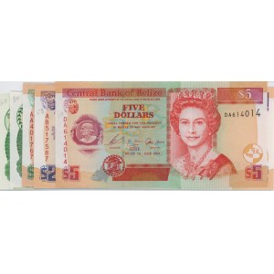 BELIZE lot de 5 billets : $1 1986 pick#46b + $1 1980 pick...