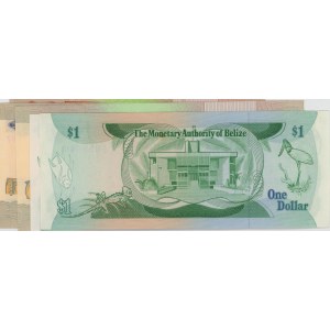 BELIZE lot de 5 billets : $1 1986 pick#46b + $1 1980 pick...