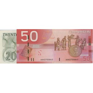 CANADA lotto di 2 biglietti: 20$ 1979 pick#93a + 50$ 2004 pi...