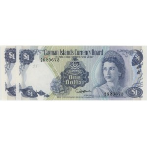CAYMAN lot de 2 billets : $1 A/3 1974 (1983) pick#5b + $1...