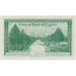 CHYPRE 500 Mil 1979 pick#42c numéro de crayon...