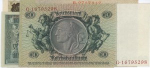 NĚMECKO 1907-1933 Sada 5 bankovek od 10 do 5000 marek...