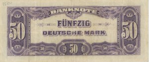 GERMANY 1948 50 Mark pick#7a pressed and penciled numbers...