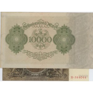 ALLEMAGNE lot de 2 billets : 1000 Mark 1922 pick#72 + 1000...