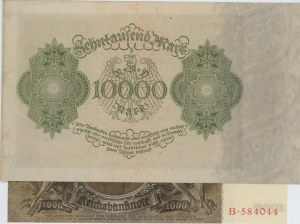 GERMANY lot of 2 banknotes: 1000 Mark 1922 pick#72 + 1000...