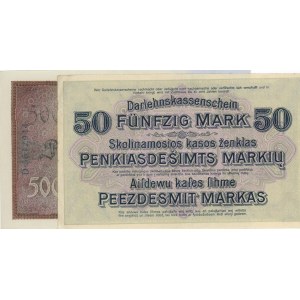 GERMANIA lotto di 2 banconote: 50 Mark 1918 pick#R132 + 500 ...