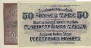 NĚMECKO série 2 bankovek: 50 marek 1918 pick#R132 + 500 ...