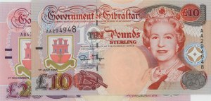 GIBRALTAR série 2 bankovek: 10 liber 2006 výběr#32 + 20 liber 2006 výběr#32 + 20 liber 2006 výběr#32 + 20...