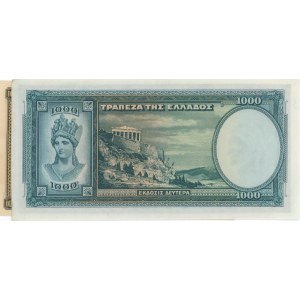GRECIA lotto di 3 biglietti: 1000 Dracme 1939 pick#110 + 100...