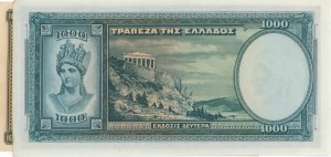 GREECE lot of 3 tickets: 1000 Drachmas 1939 pick#110 + 100...