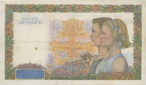 France - 500 Francs Pax 01/10/1942 - Pick #95b Number write...