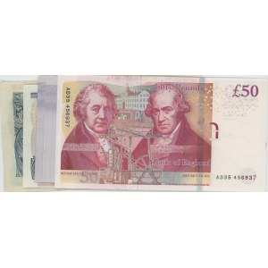 ANGLETERRE Lot de 11 billets : 1 Pound + 2 x 5 Pounds + ...