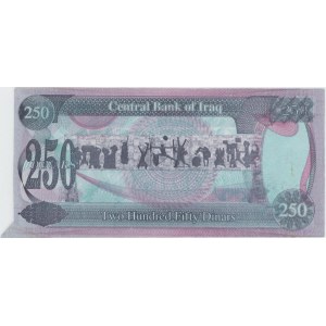 IRAQ 250 Dinars 1995 variante farfalla pick#85 numero a mati...