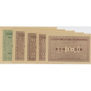 JUGOSLAVIA WWII Billets de 5 pouds utilisés à la fin de la g...