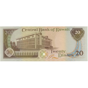 KUWAIT 20 Dinars 1986-1991 pick#163 pencil number...