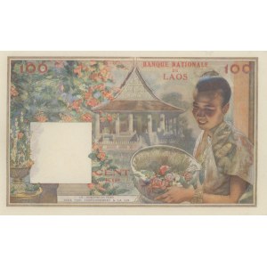 LAOS 100 Kip 1957 pick#62 numéro au crayon...