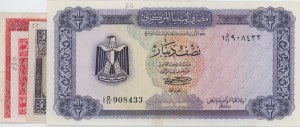 LIBYA Série 4 bankovek z roku 1963: 1/4 libry pick#23a + 1/4 libry...