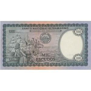 MOZAMBIQUE 1000 Escudos 1972 pick#112a numéro de crayon...