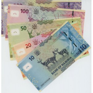 Namibia Lotto di 5 banconote come da foto...