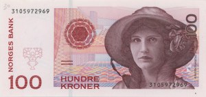 NORSKO 100 korun 1998 výběr č. 47a tužkou...