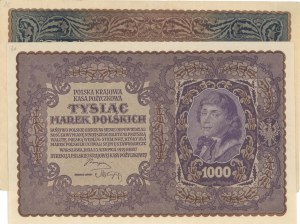 POLAND lot of 2 banknotes: 1000 Marek 1919 pick#27 + 5000...
