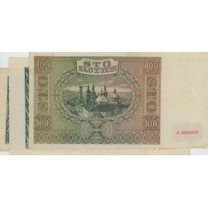 POLSKO Sada 3 bankovek: 5 Zlotých 1941 pick#101 + 50 Z...