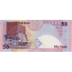 QATAR 50 Rials 2003 pick#23 numéro de crayon...