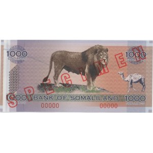 SOMALILAND 1000 Shillings 2006 specimen pick#cs1s numero a m...