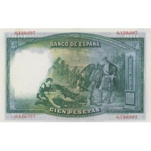 SPAGNA 100 Pesetas 1931 picK#83 numero a matita...